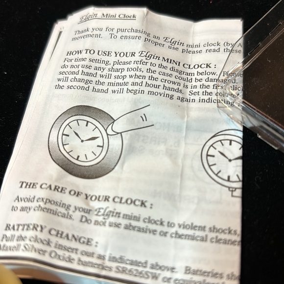 Elgin clock with gold tone cat watch a fish - Picture 8 of 13